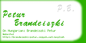 petur brandeiszki business card